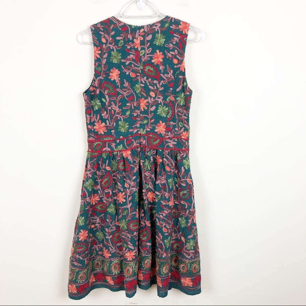 Anthropologie Garden Floral Embroidered Dress - Picture 8 of 8